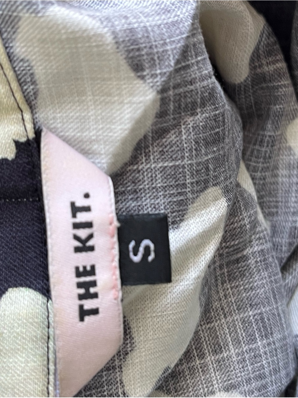 The Kit Women's Navy & Beige Printed Wide-Leg Jumpsuit Size Small - Picture 5 of 6